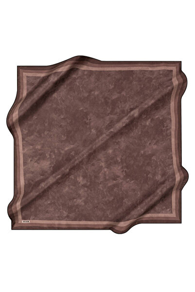 Aker Bulut Desen Saf İpek Taşlanmış İpek Krep Saten Bördürlü