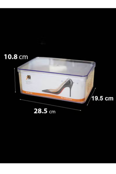 co arma Set of 4 Shoe Storage Boxes, Transparent and Elegant Shoe Organizer, ...