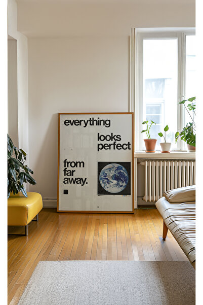Push Studio Far Away Poster - Doğal Ahşap Çerçeveli Tablo