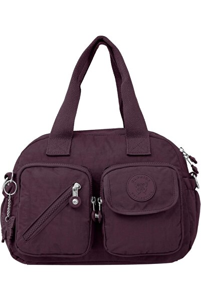 Caprice Collection Mini Satchel Crossbody, High-Grade Nylon, Zip-Top, Dual Front Pockets, Detachable