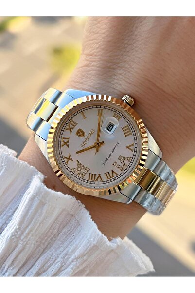 Raymond 2 Years Warranty Steel Case and Strap Does Not Blacken Color Does Not Fade 5 Atm Women's Wristwatch 611821.1