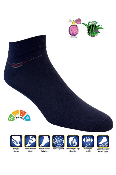 AKSU ÇORAP Strip Four Seasons Bamboo Men's Booties Socks