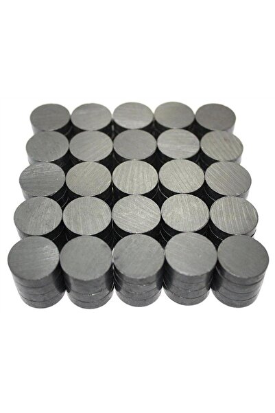 vizyonstore Ferrit Mıknatıs Oxit Magnet Çap 10 mm Kalınlık 3 mm Yuvarlak Kömü...