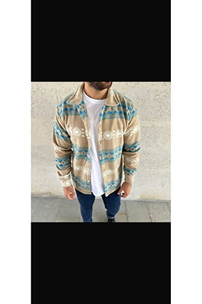 WEAR Blue Patterned Fleece Shirt