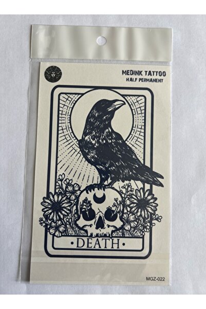 Airbrush Tattoo Karga 18x11 cm Yarı Kalıcı Hayalet Geçici Dövme Yapıştırma Dövme