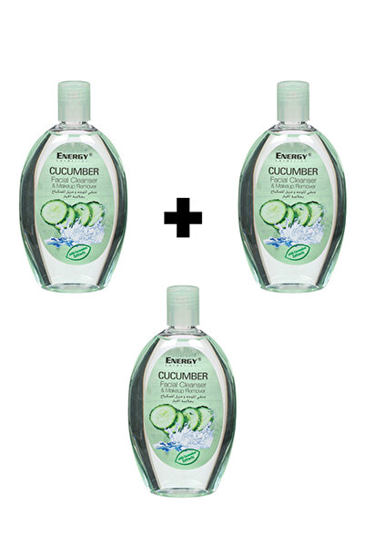 Energy Cosmetics غسول و مزيل مكياج بالخيار من انرجي كوزمتكس 235 مل 3 حبه