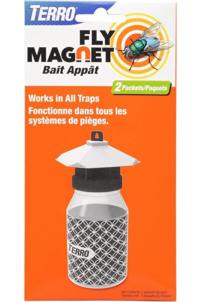 TERRO طُعم بديل مغناطيسي للذباب T382 - 2 من جاذبات مصيدة الذباب المغناطيسية