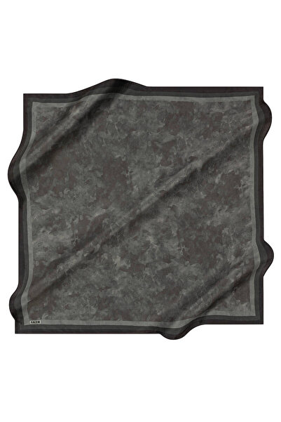 Aker Bulut Desen Saf İpek Taşlanmış İpek Krep Saten Bördürlü