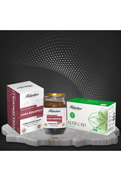 Çare Burada Kara Zencefilli Macun 420 gr ve Kekik Çayı 20'li ( Öksürüğe Karşı )