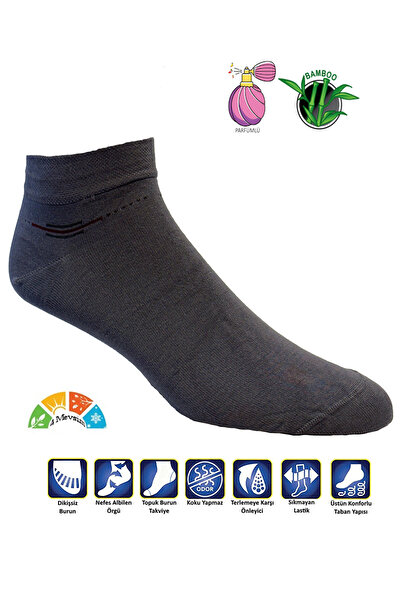 AKSU ÇORAP Strip Four Seasons Bamboo Men's Booties Socks