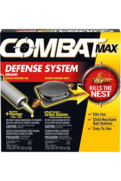 COMBAT طُعم وجل لقتل الصراصير الصغيرة من ماركة ماكس ديفينس سيستم، 12 قطعة