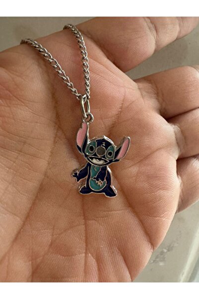 Yuchicly قلادة للنساء والرجال بتصميم شخصية ستيتش الزرقاء اللطيفة