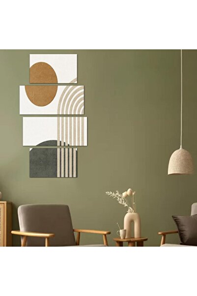 Generic لوحه جداريه مودرن فن تجريدي - 24094 - مقسمه أربعة قطع