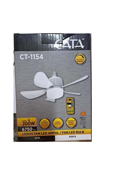 Cata CT-1154 62W 6500K Beyaz Lodos Kumandalı Lambalı Tavan Vantilatörü