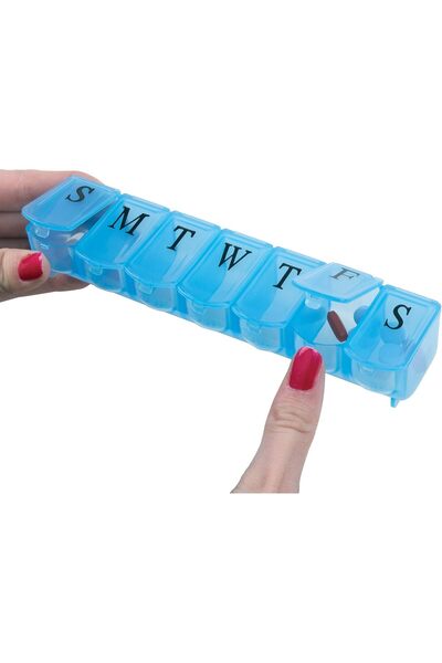 Apex Ultra Bubble lok 7-day Pill Organizer By Healthcare (Colors May Vary)