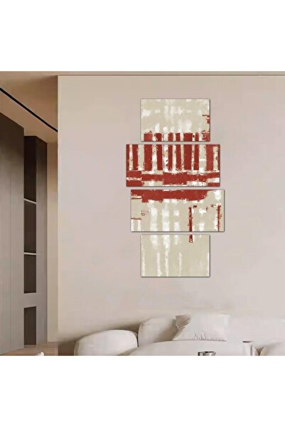 Generic لوحه جداريه مودرن فن تجريدي - 24023 - مقسمه أربعة قطع