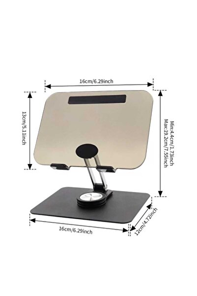 Asfal Μεταλλική βάση 14 ιντσών συμβατή με 360 ° Περιστρεφόμενη βάση για tablet και τηλέφωνο