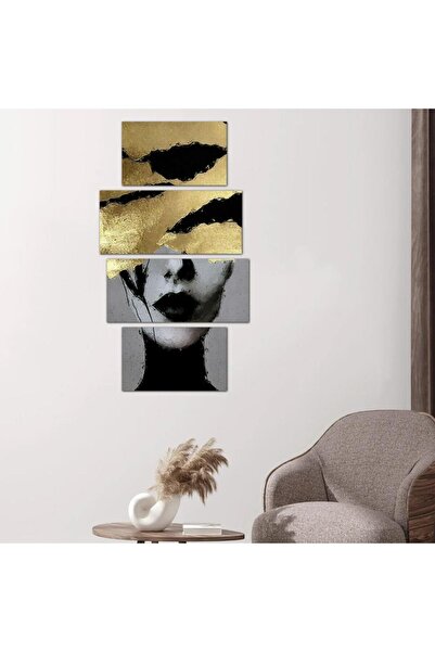 Generic Wall panel of a woman - 24566 - divided into four pieces
