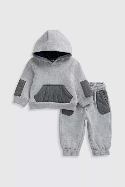 MOTHERCARE Grey Quilted Hoodie