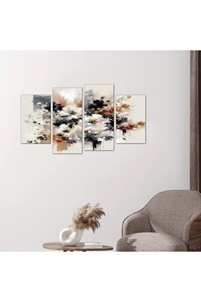 Generic Wall panel, artistic drawing of roses - 24567 - divided into four pieces