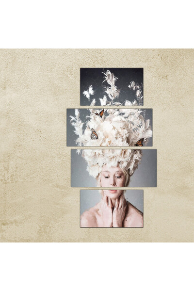 Generic لوحه جداريه - رسمة إمرأه - 300939 - مقسمه أربعة قطع