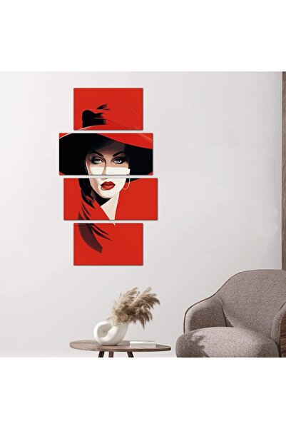 Generic لوحه جداريه رسمة إمرأّه - ٢٤١٦٩ - مقسمه أربعة قطع