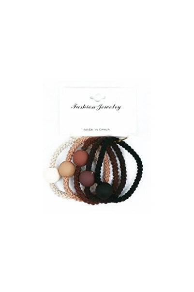 OEM Set of braided hair elastics with ball, 60 pcs, multicolor, 0.5x5x5cm