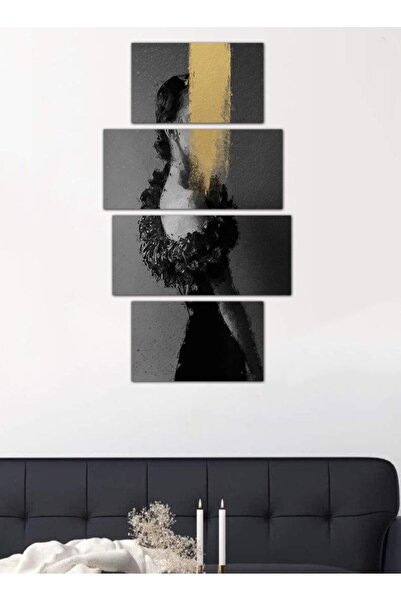 Generic Modern wall painting, artwork of a woman - 25517 - divided into four pieces