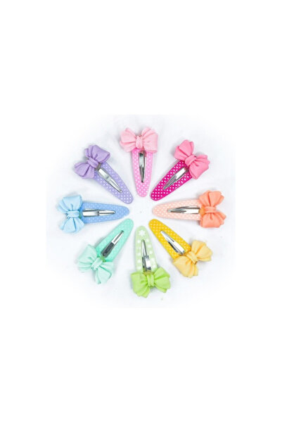 OEM Set Clame de Păr cu Fundiță, 12 seturi x 2 buc, multicolor, dimensiuni 1x...