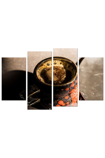 Generic لوحه جداريه - كوفي - 731 - مقسمه أربعة قطع