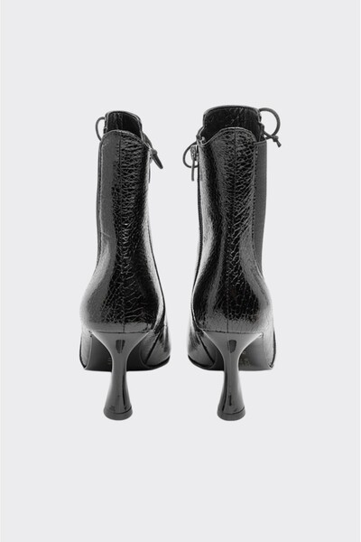 derinet Klasik Bağcıklı Fermuarlı Hakiki Deri Kadın Bot