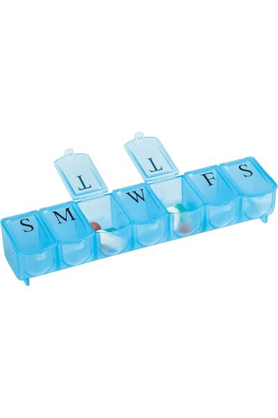 Apex Ultra Bubble lok 7-day Pill Organizer By Healthcare (Colors May Vary)