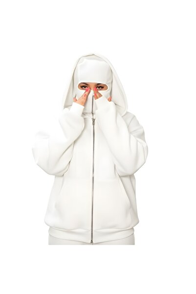 ZEMLİYA Μασκαραρισμένο Unisex Oversize Hoodie με Κουκούλα — Καθημερινό, Unisex