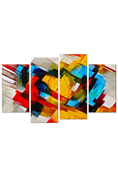 Generic لوحه جداريه - فن تجريدي -٧٢١-٢ - مقسمه أربعة قطع