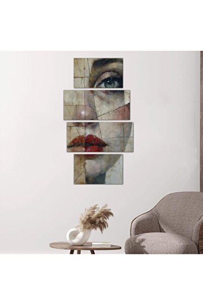 Generic Wall panel of a woman - 24165 - divided into four pieces