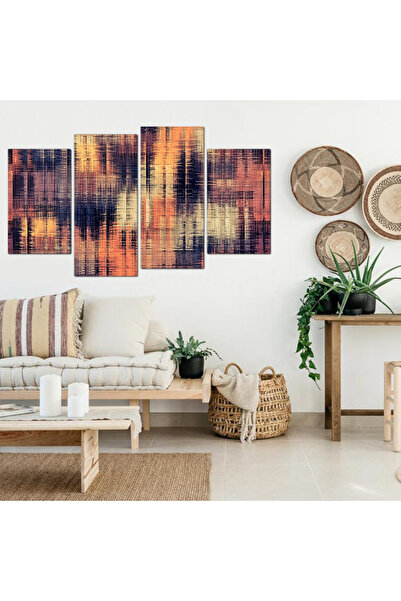 Generic لوحه جداريه - فن تجريدي ( تشوش الرؤيه ) - 21004 - مقسمه أربعة قطع