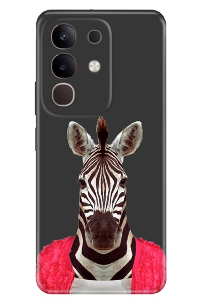 Cekuonline Vivo Y29 Case Decorative Silicone Printed Cover Cute Zebra