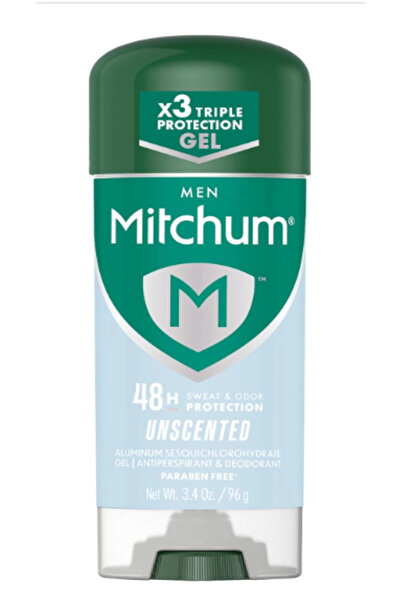 Mitchum Men 48 H Sweat & Odor Protectıon Unscedted Gel Deodorant 96 g