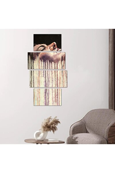 Generic Wall panel of a woman - 24558 - divided into four pieces