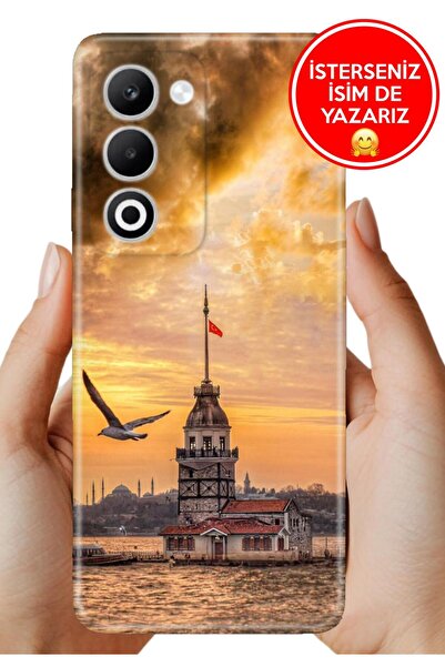 OPPO A5 5G Kılıf Kamera Korumalı Full Desen Arka Silikon Kız Kulesinde