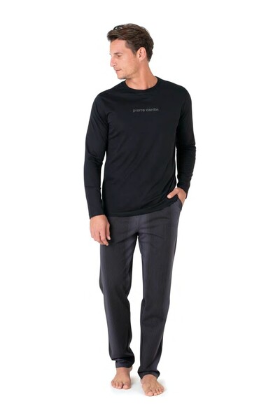 Pierre Cardin Чоловічий піжамний комплект з довгими рукавами та велосипедним коміром 6095
