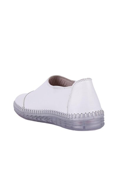 SailLakers Sail Lakers - White Color Genuine Leather Laceless Women's Sandals