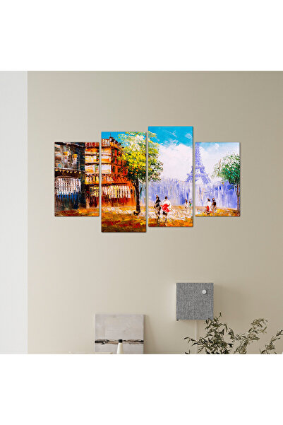 Generic لوحه جداريه - باريس قديما - 680 - مقسمه أربعة قطع