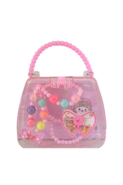 OEM Jewelry Set for Little Girls in Pink Bag, 12 sets, 6 different models, multicolor, 12x11x4cm
