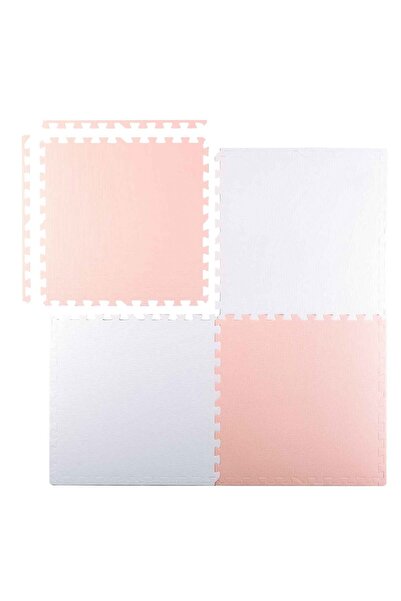 Other Covoraș puzzle mare din spumă Ricokids 60x60 cm, 4 buc., piersică și alb