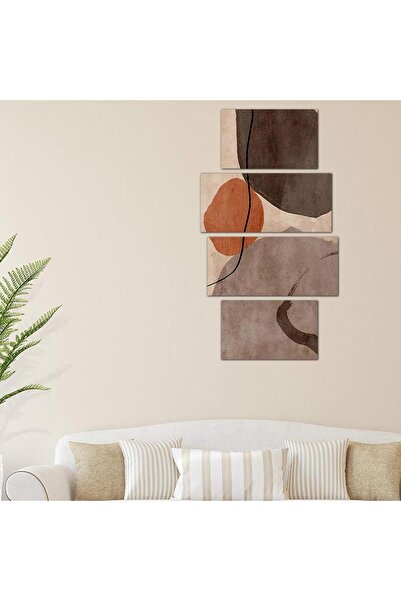 Generic لوحه جداريه مودرن فن تجريدي - 24120 - مقسمه أربعة قطع