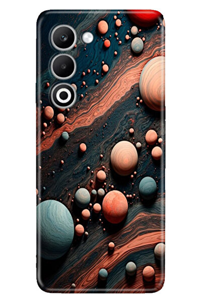 OPPO A5 5G Kılıf Retro Trendy Silikon Baskılı Gezegen