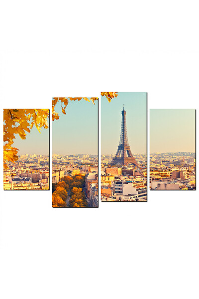 Generic لوحه جداريه - برج إيفل - ١٥٦٧ - مقسمه أربعة قطع