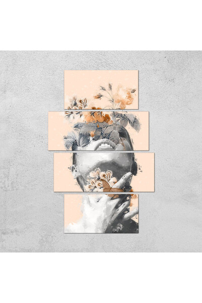 Generic لوحه جداريه - رسمة إمرأه - 300932 - مقسمه أربعة قطع