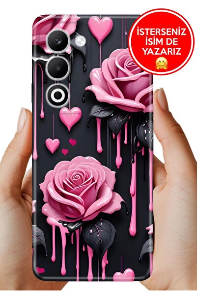 OPPO A5 5G Kılıf A Kalite Baskılı Art Silikon Akan Güller